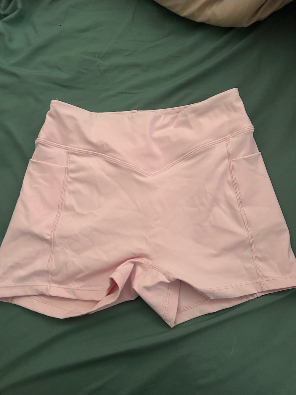 Amazon Light Pink High-Waist Bike Shorts